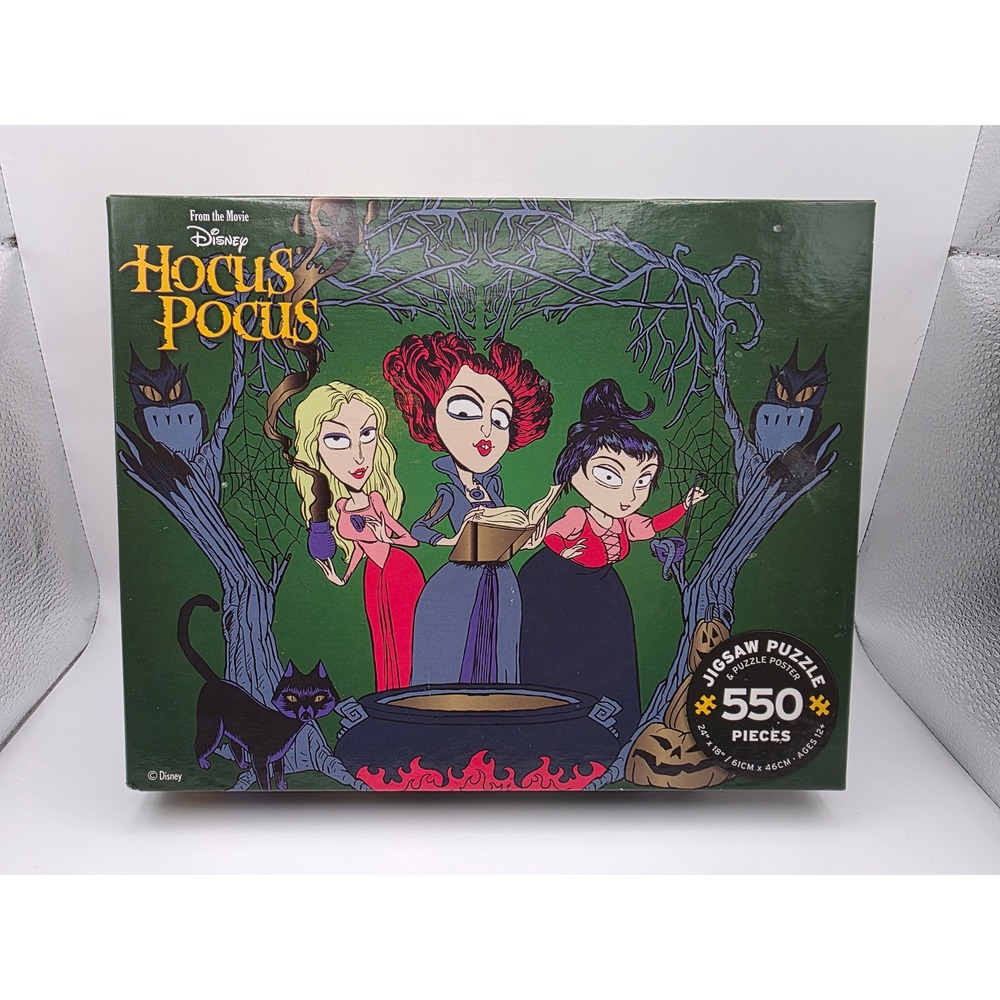 Disney Hocus Pocus Sanderson Sisters 550 Piece Jigsaw Puzzle Factory Sealed